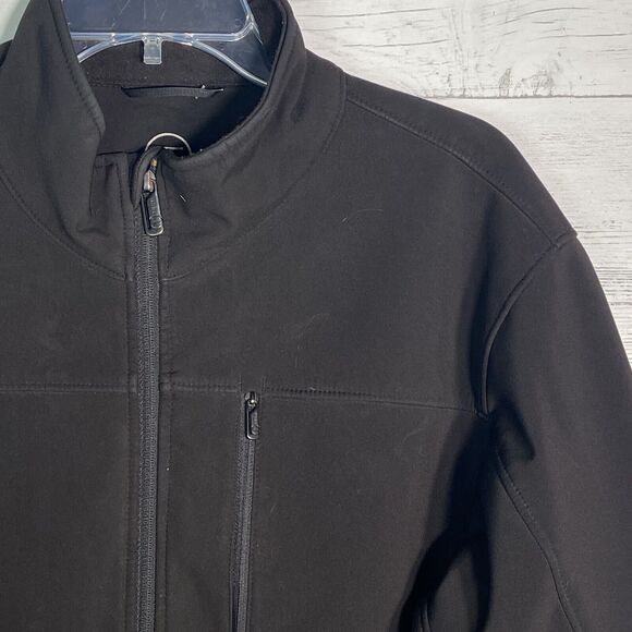 Tumi Black Soft Shell Ski Jacket Men’s Large Fleece Lined - Picture 2 of 8